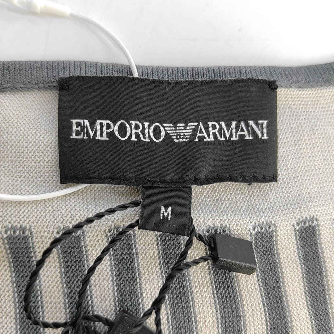 Emporio Armani Emporio Armani Striped Silk Blend Sweater M Size US M / EU 48-50 / 2 - 6 Thumbnail