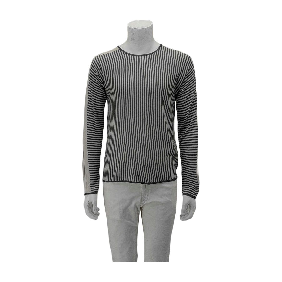 Emporio Armani Emporio Armani Striped Silk Blend Sweater M Size US M / EU 48-50 / 2 - 2 Thumbnail