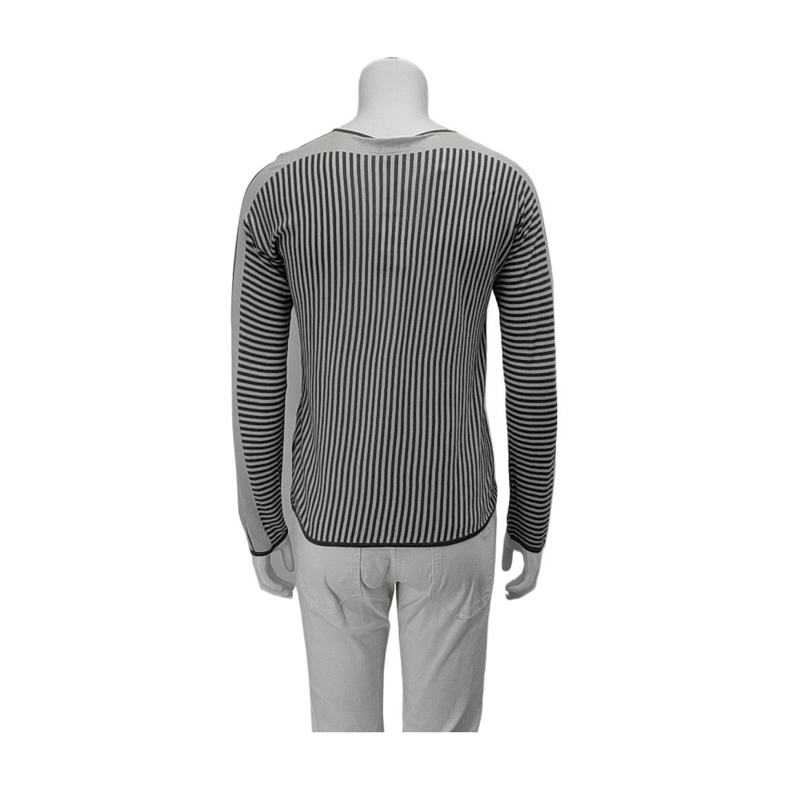 Emporio Armani Emporio Armani Striped Silk Blend Sweater M Size US M / EU 48-50 / 2 - 3 Thumbnail