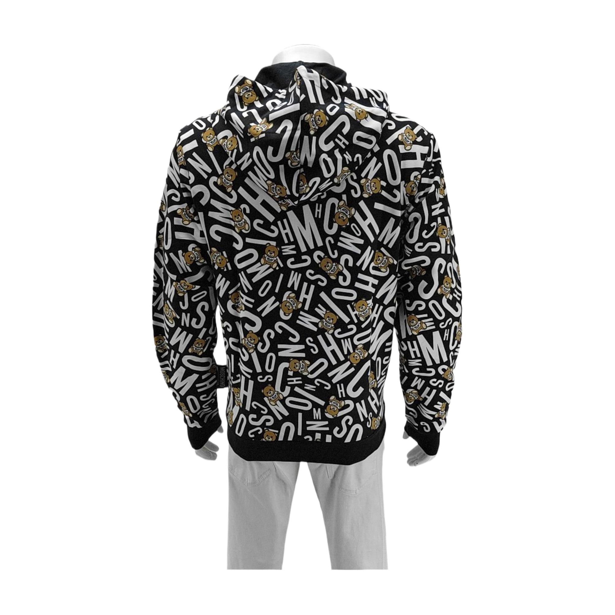Moschino MOSCHINO All-Over Logo Bear Hoodie Size S Size US S / EU 44-46 / 1 - 3 Thumbnail