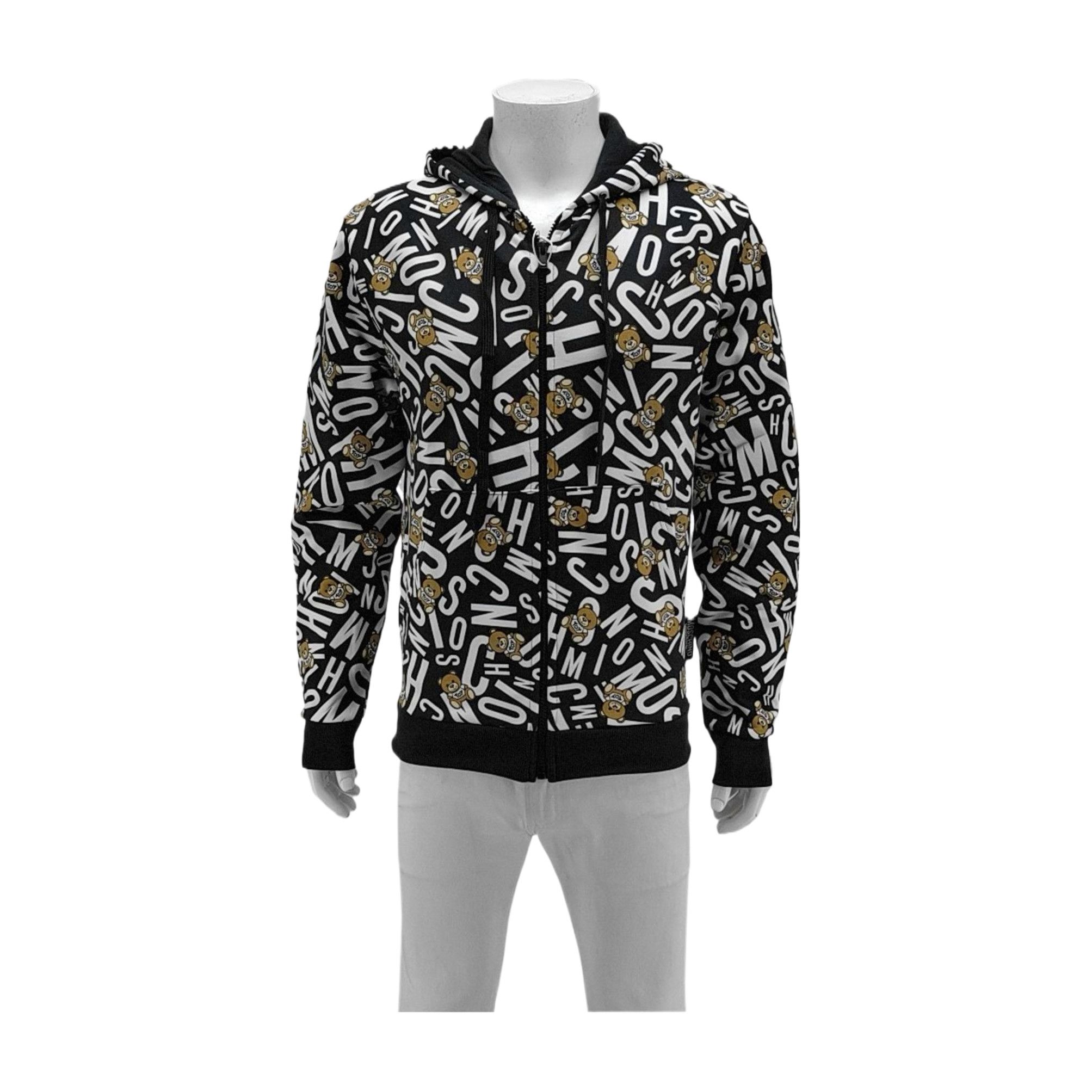 Moschino MOSCHINO All-Over Logo Bear Hoodie Size S Size US S / EU 44-46 / 1 - 2 Thumbnail