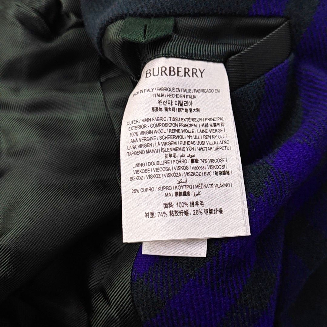 Burberry Burberry Wool Check Double-Breasted Blazer 34R Size 34R - 4 Thumbnail