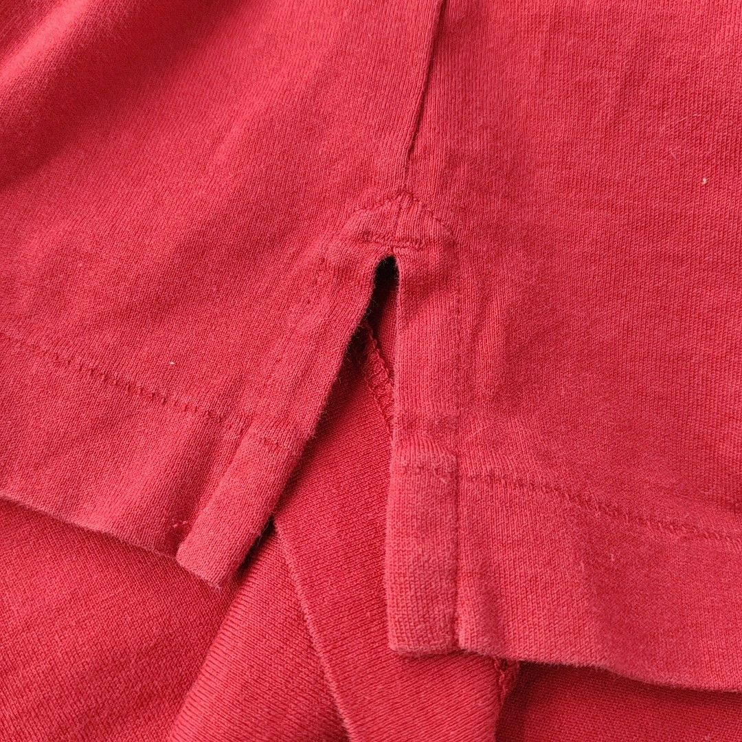 Burberry Burberry Brit Red Cotton Long Sleeve Polo Size L Size US L / EU 52-54 / 3 - 11 Thumbnail