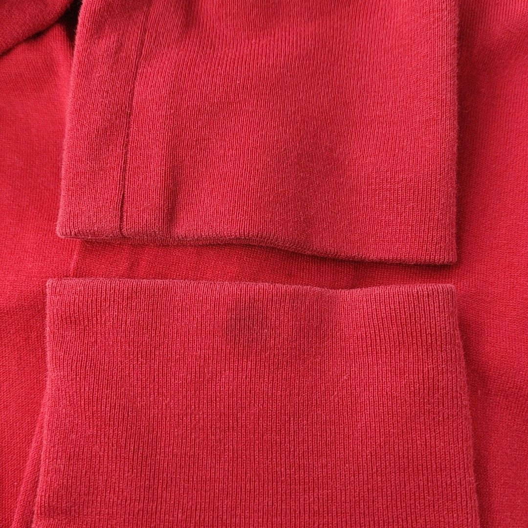 Burberry Burberry Brit Red Cotton Long Sleeve Polo Size L Size US L / EU 52-54 / 3 - 9 Thumbnail