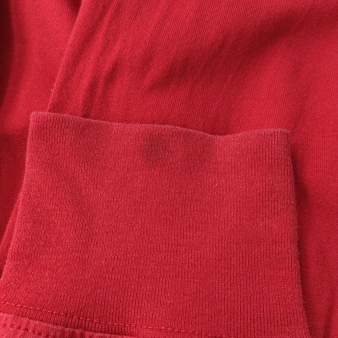 Burberry Burberry Brit Red Cotton Long Sleeve Polo Size L Size US L / EU 52-54 / 3 - 10 Thumbnail