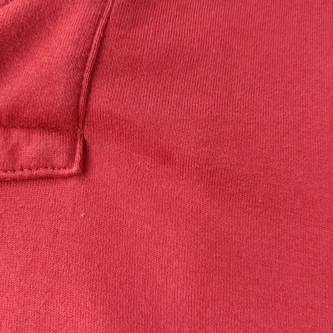Burberry Burberry Brit Red Cotton Long Sleeve Polo Size L Size US L / EU 52-54 / 3 - 6 Thumbnail
