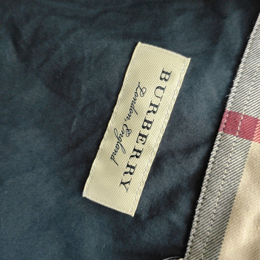 Burberry Burberry Embroidered Logo Check Trim Shirt Size M Size US M / EU 48-50 / 2 - 7 Thumbnail