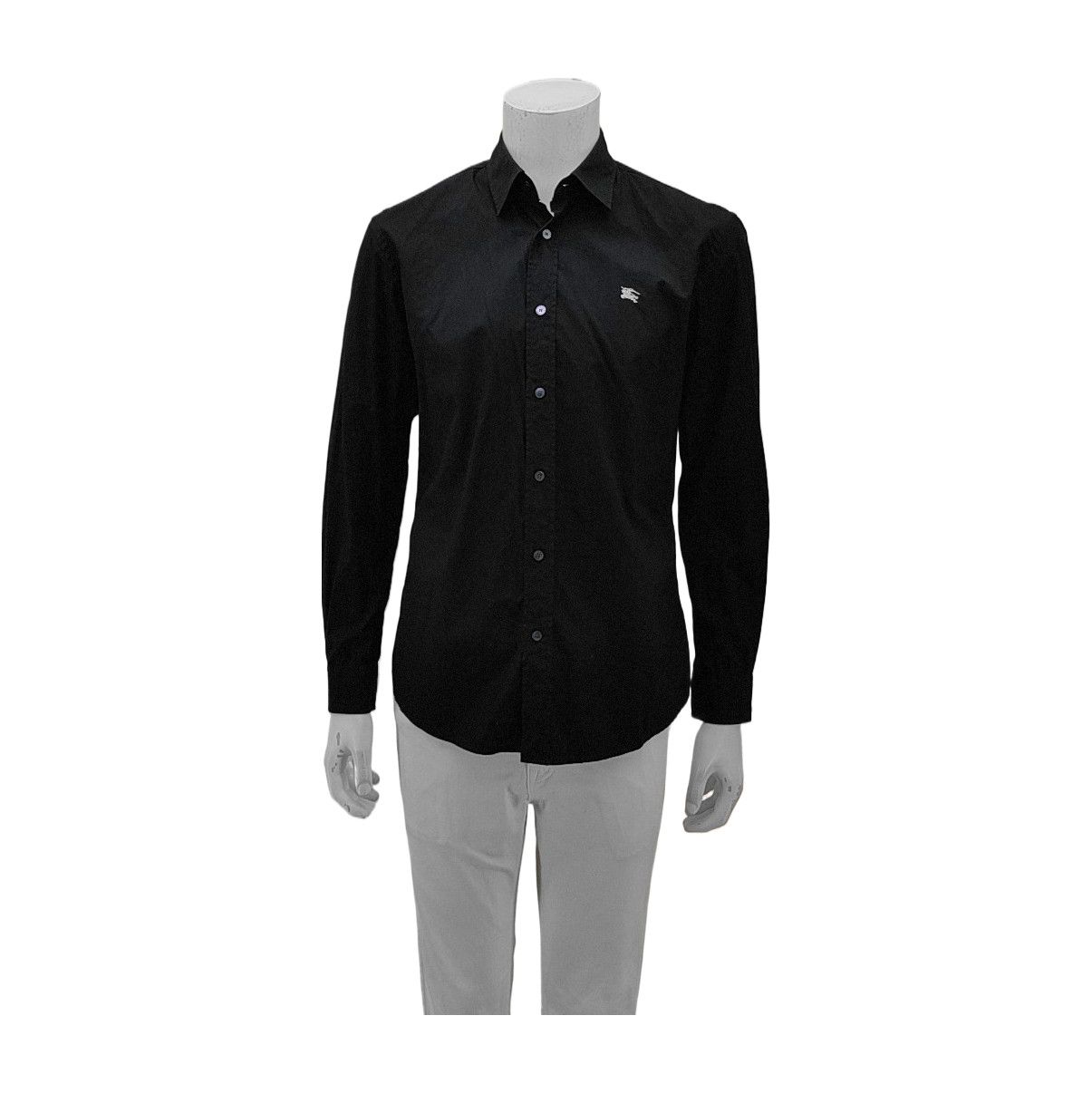 Burberry Burberry Embroidered Logo Check Trim Shirt Size M Size US M / EU 48-50 / 2 - 2 Thumbnail