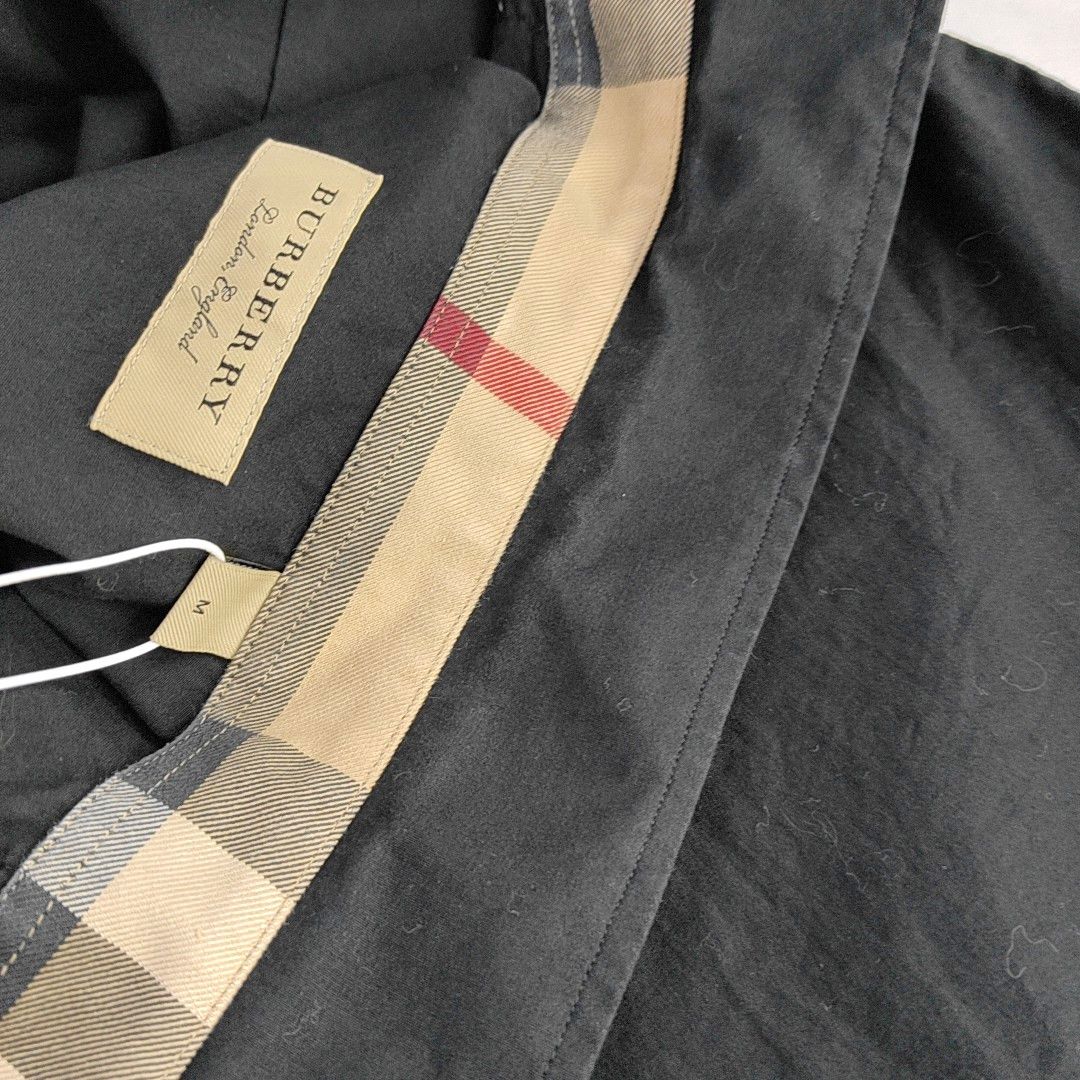 Burberry Burberry Embroidered Logo Check Trim Shirt Size M Size US M / EU 48-50 / 2 - 6 Thumbnail