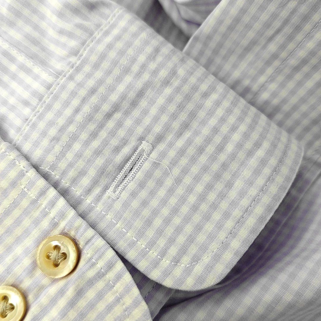 Burberry Burberry London Purple Checked Long Sleeve Shirt L Size US L / EU 52-54 / 3 - 9 Thumbnail