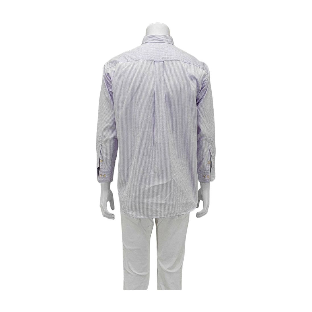 Burberry Burberry London Purple Checked Long Sleeve Shirt L Size US L / EU 52-54 / 3 - 3 Thumbnail