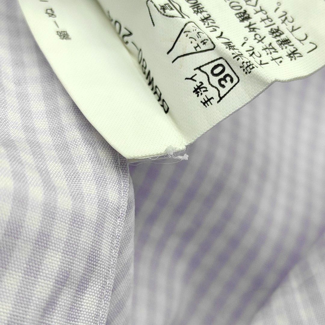 Burberry Burberry London Purple Checked Long Sleeve Shirt L Size US L / EU 52-54 / 3 - 7 Thumbnail