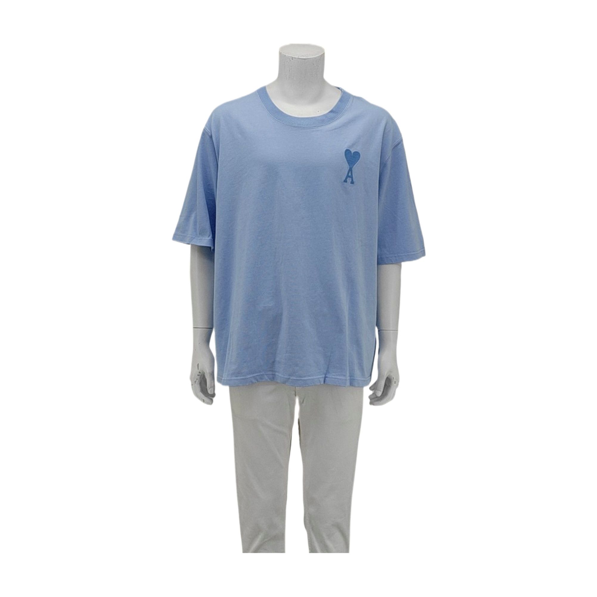 AMI AMI Heart Logo Short Sleeve T-Shirt Blue M Size US M / EU 48-50 / 2 - 2 Thumbnail