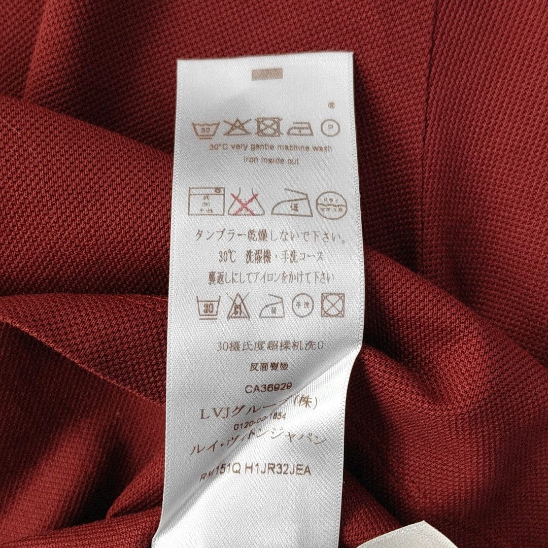 Louis Vuitton Louis Vuitton Red Pique Cotton Polo Size L Size US L / EU 52-54 / 3 - 5 Thumbnail