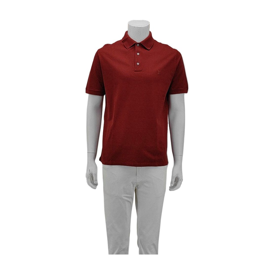 Louis Vuitton Louis Vuitton Red Pique Cotton Polo Size L Size US L / EU 52-54 / 3 - 2 Thumbnail