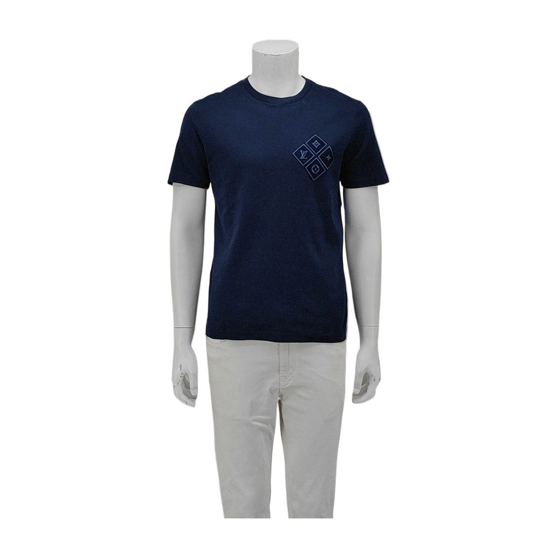 Louis Vuitton Louis Vuitton Logo Patch Navy T-Shirt Size M Size US M / EU 48-50 / 2 - 2 Thumbnail