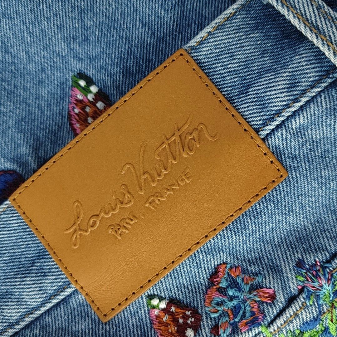 Louis Vuitton Louis Vuitton Floral Embroidered Jeans 31 Size US 31 - 7 Thumbnail