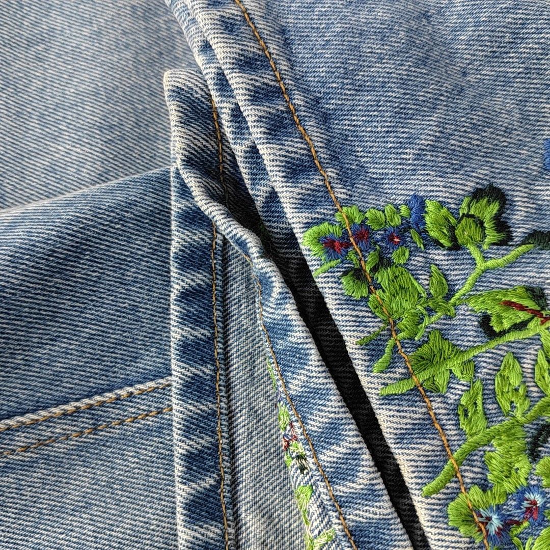 Louis Vuitton Louis Vuitton Floral Embroidered Jeans 31 Size US 31 - 8 Thumbnail