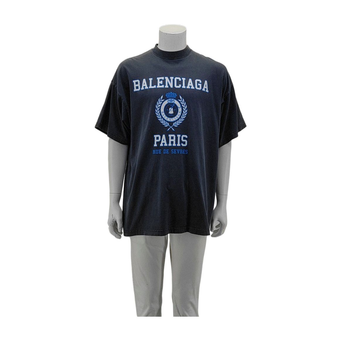 Balenciaga BALENCIAGA Rue de Sevres Crest Logo T-Shirt L Size US L / EU 52-54 / 3 - 2 Thumbnail