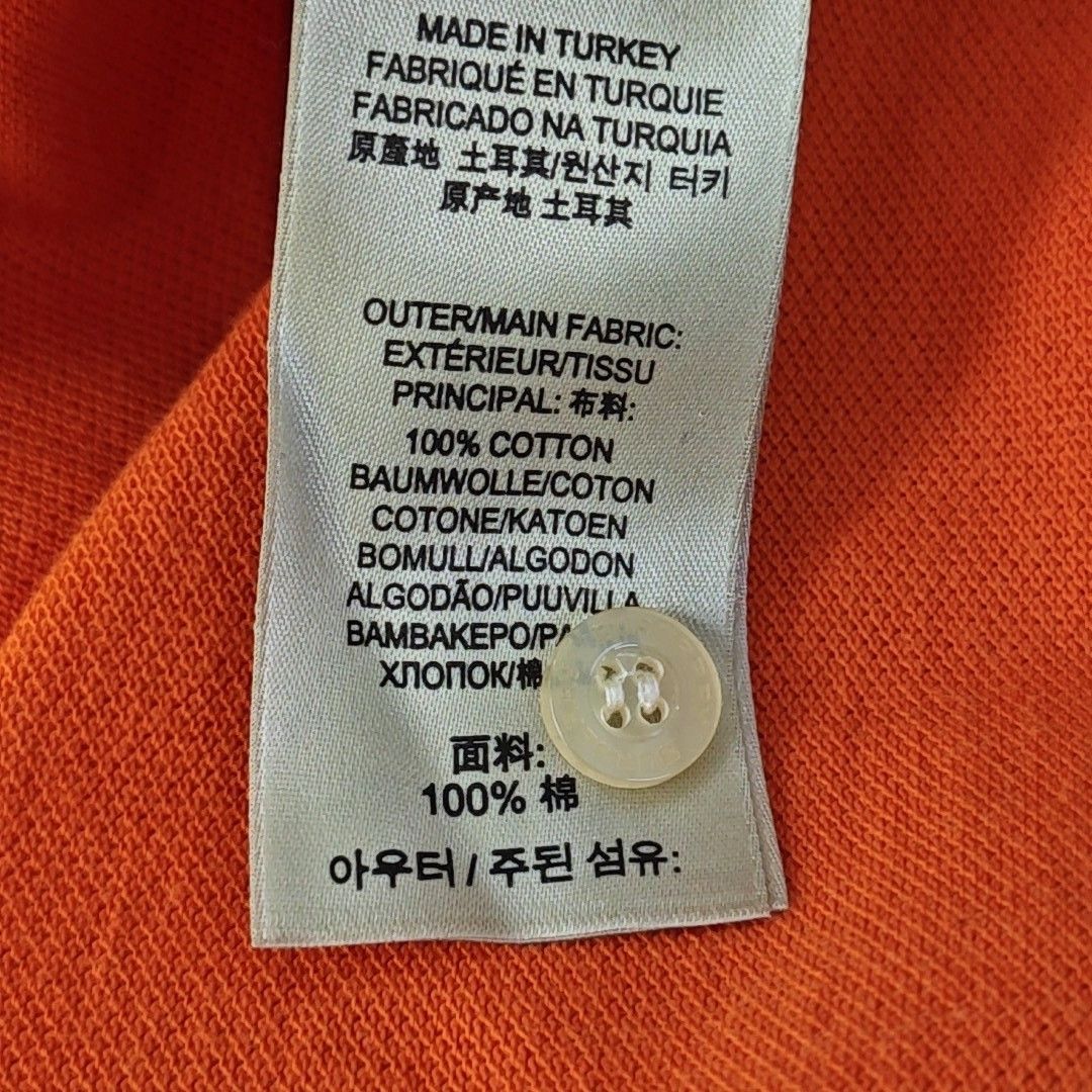 Burberry Burberry Brit Orange Piqué Cotton Polo Size S Size US S / EU 44-46 / 1 - 4 Thumbnail
