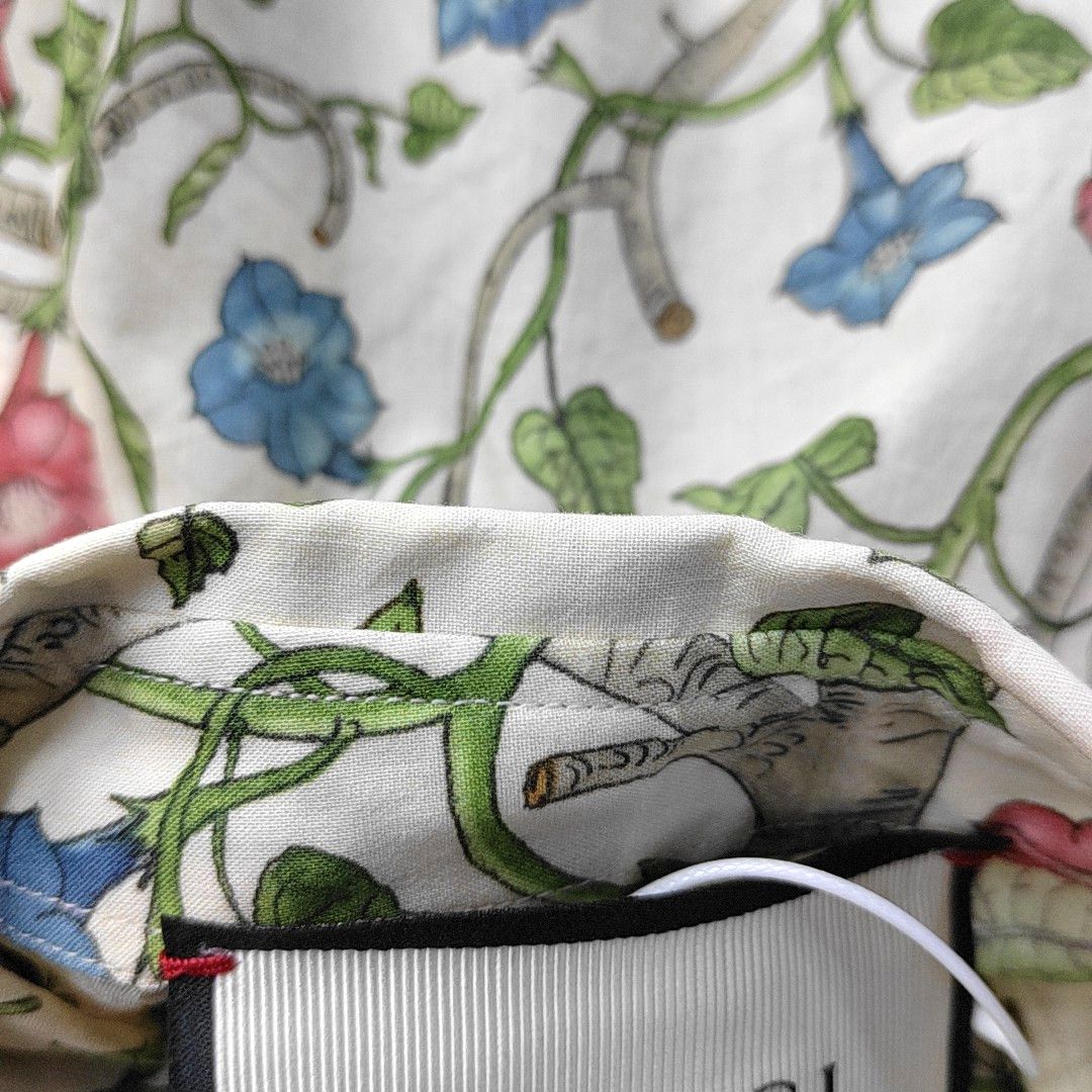 Gucci Gucci Bird Print Floral Cotton Shirt Size US S Size US S / EU 44-46 / 1 - 6 Thumbnail