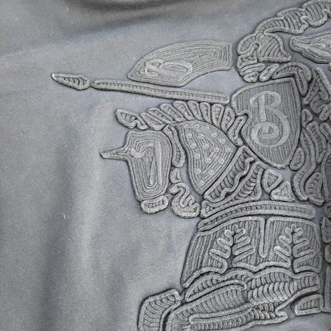 Burberry Burberry Embroidered Knight Zip Hoodie Size L Size US L / EU 52-54 / 3 - 12 Thumbnail