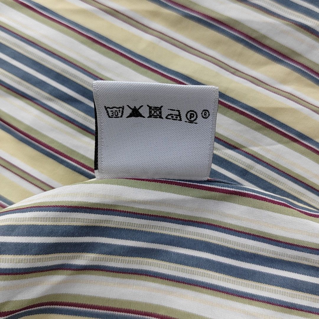 Hermes Hermès Multi Striped Long Sleeve Button Up Shirt XL Size US XL / EU 56 / 4 - 5 Thumbnail