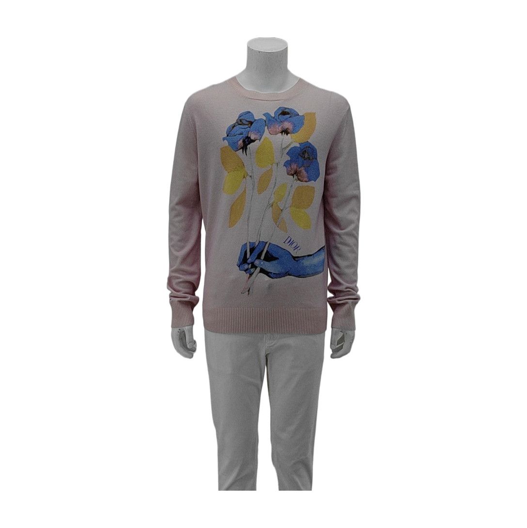 Dior Dior Homme Floral Graphic Wool Sweater Size L Size US L / EU 52-54 / 3 - 2 Thumbnail