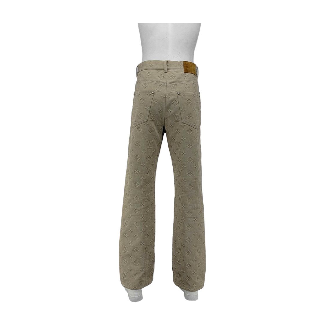 Louis Vuitton Louis Vuitton Monogram Khaki Denim Jeans Size 33 Size US 33 - 3 Thumbnail