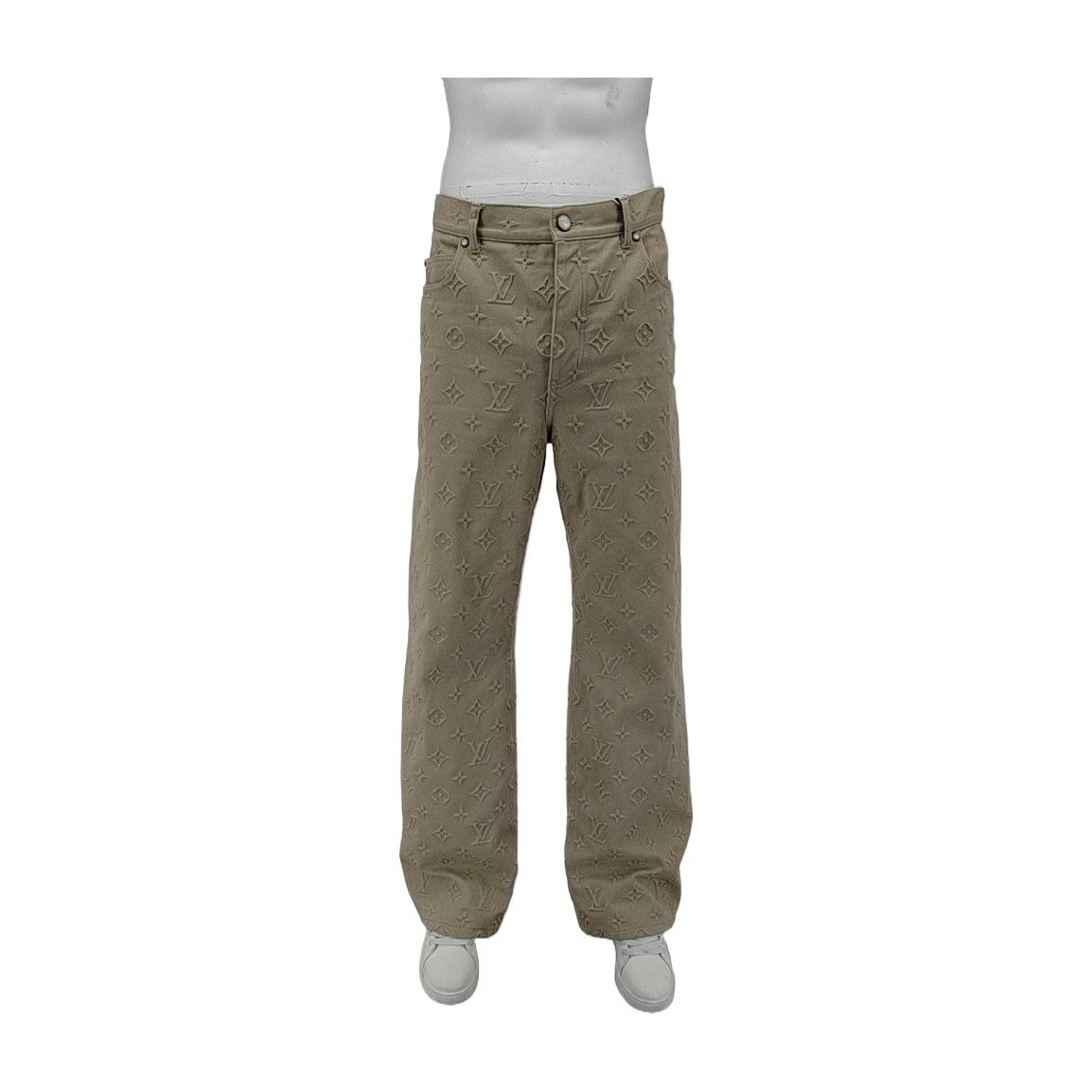 Louis Vuitton Louis Vuitton Monogram Khaki Denim Jeans Size 33 Size US 33 - 2 Thumbnail