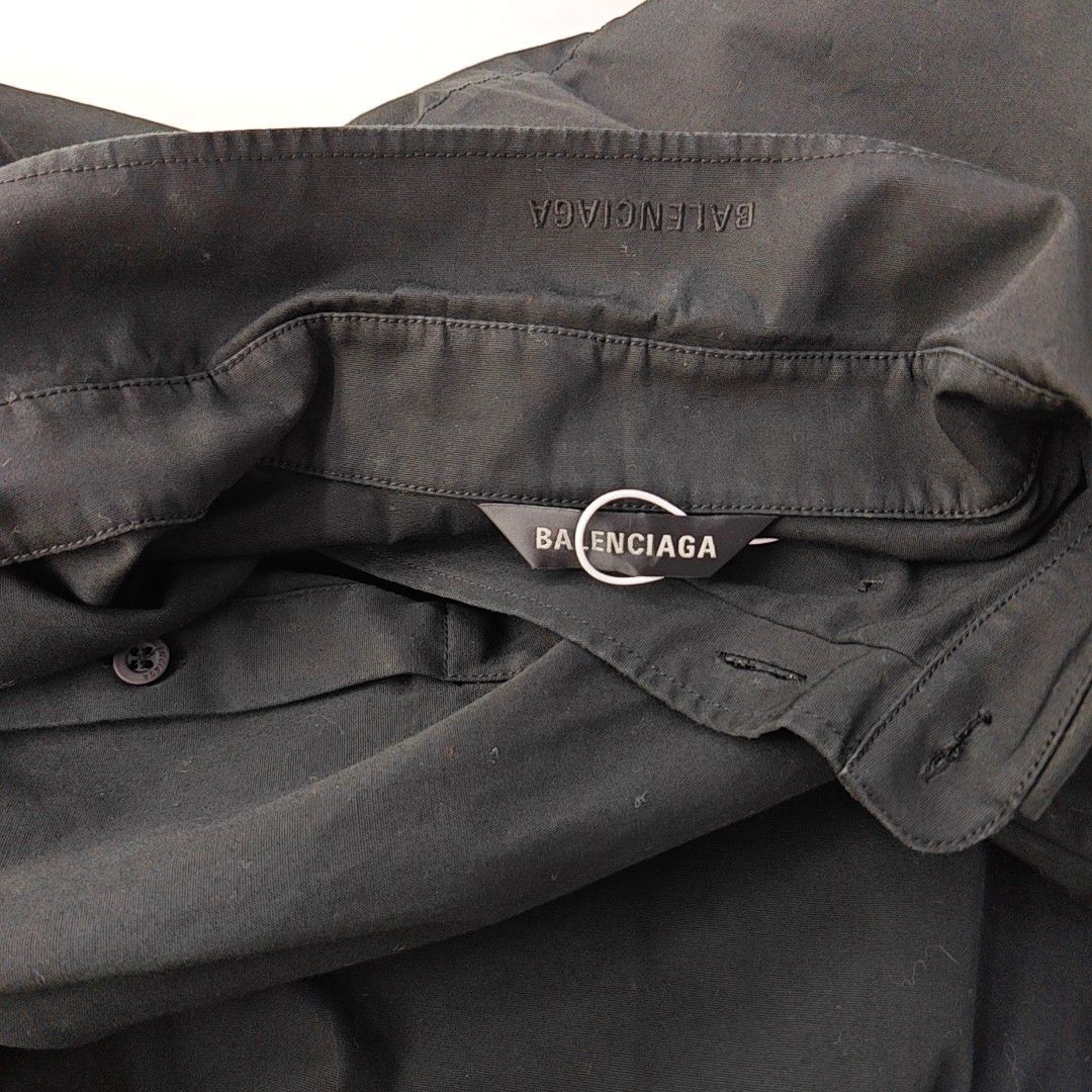 Balenciaga Balenciaga Black Cotton Long Sleeve Shirt Size 2 Size US M / EU 48-50 / 2 - 6 Thumbnail