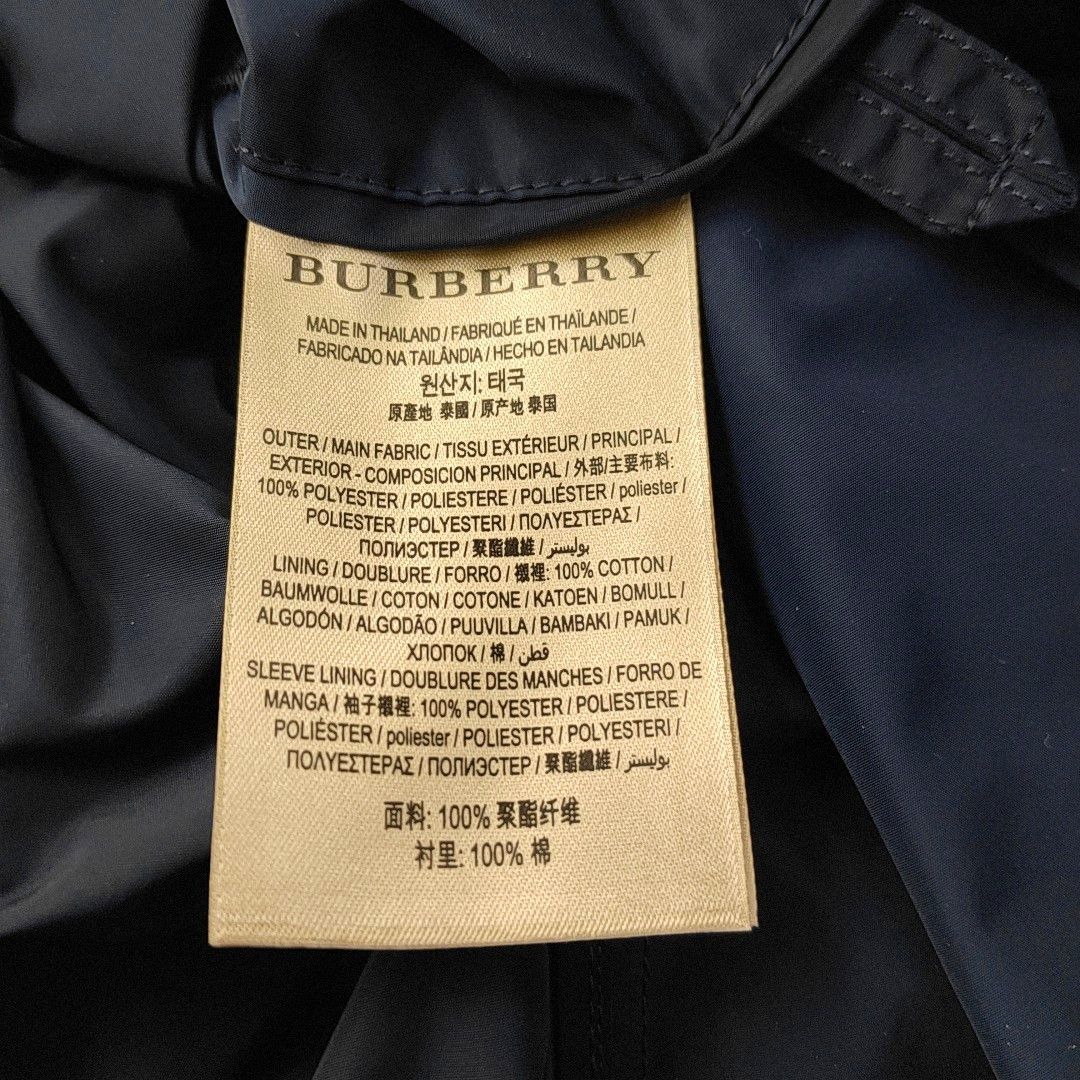 Burberry Burberry Brit Navy Polyester Trench Coat XL Size US XL / EU 56 / 4 - 4 Thumbnail