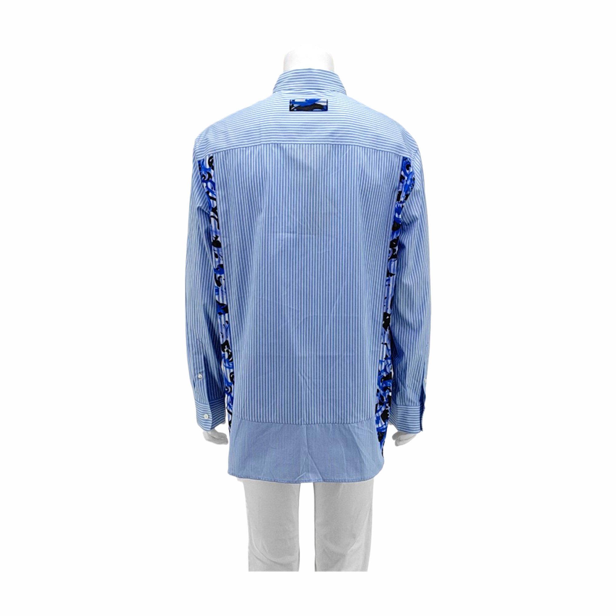 Versace Versace Striped Baroque Panel Shirt 39 Size US M / EU 48-50 / 2 - 3 Thumbnail