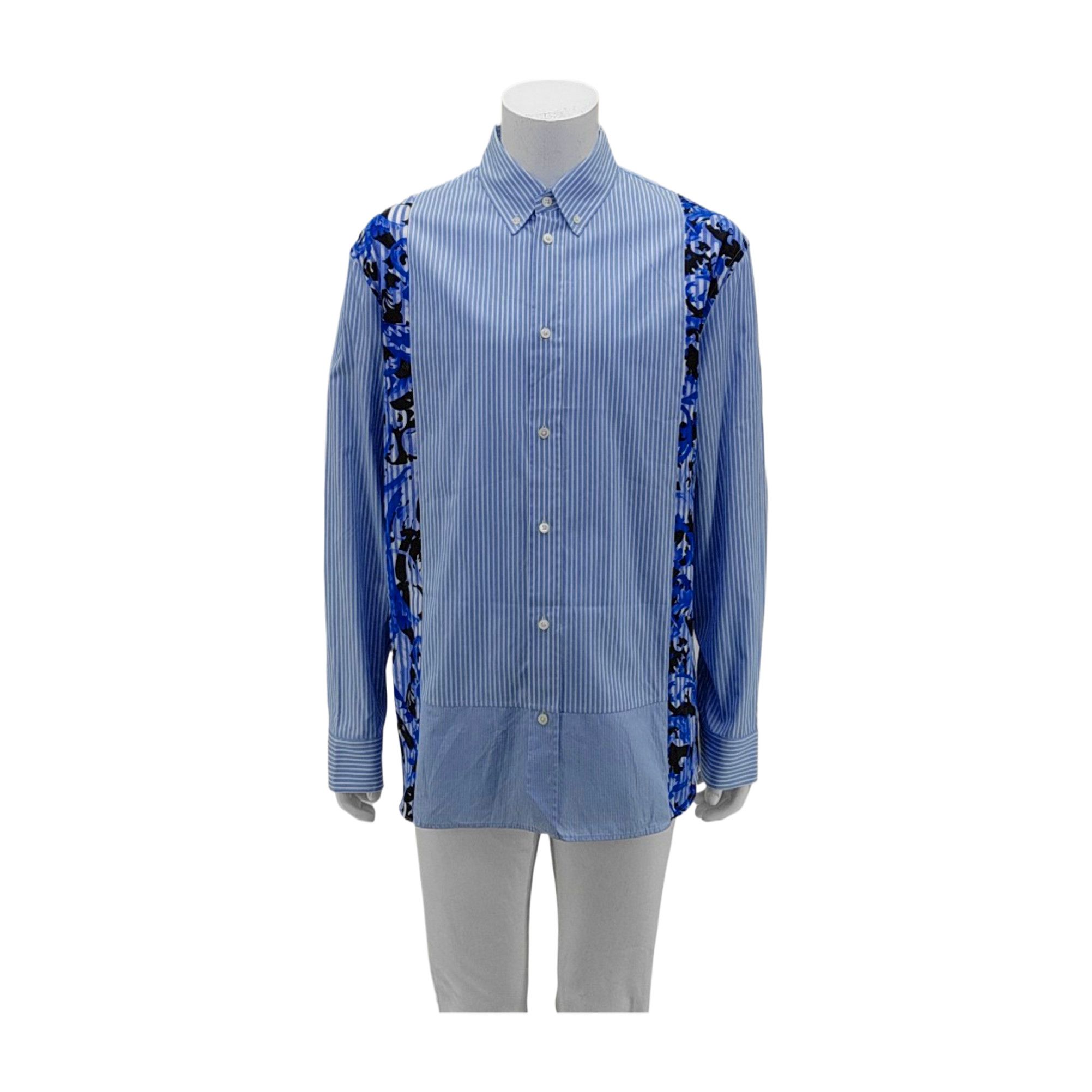 Versace Versace Striped Baroque Panel Shirt 39 Size US M / EU 48-50 / 2 - 2 Thumbnail