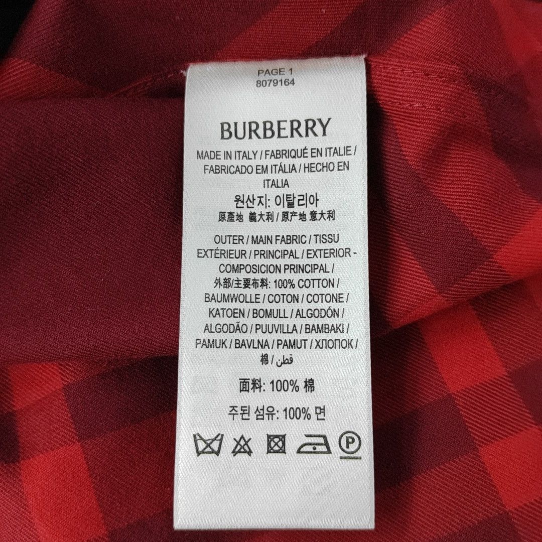 Burberry Burberry Plaid Cotton Long Sleeve Shirt XS Size US XS / EU 42 / 0 - 4 Thumbnail