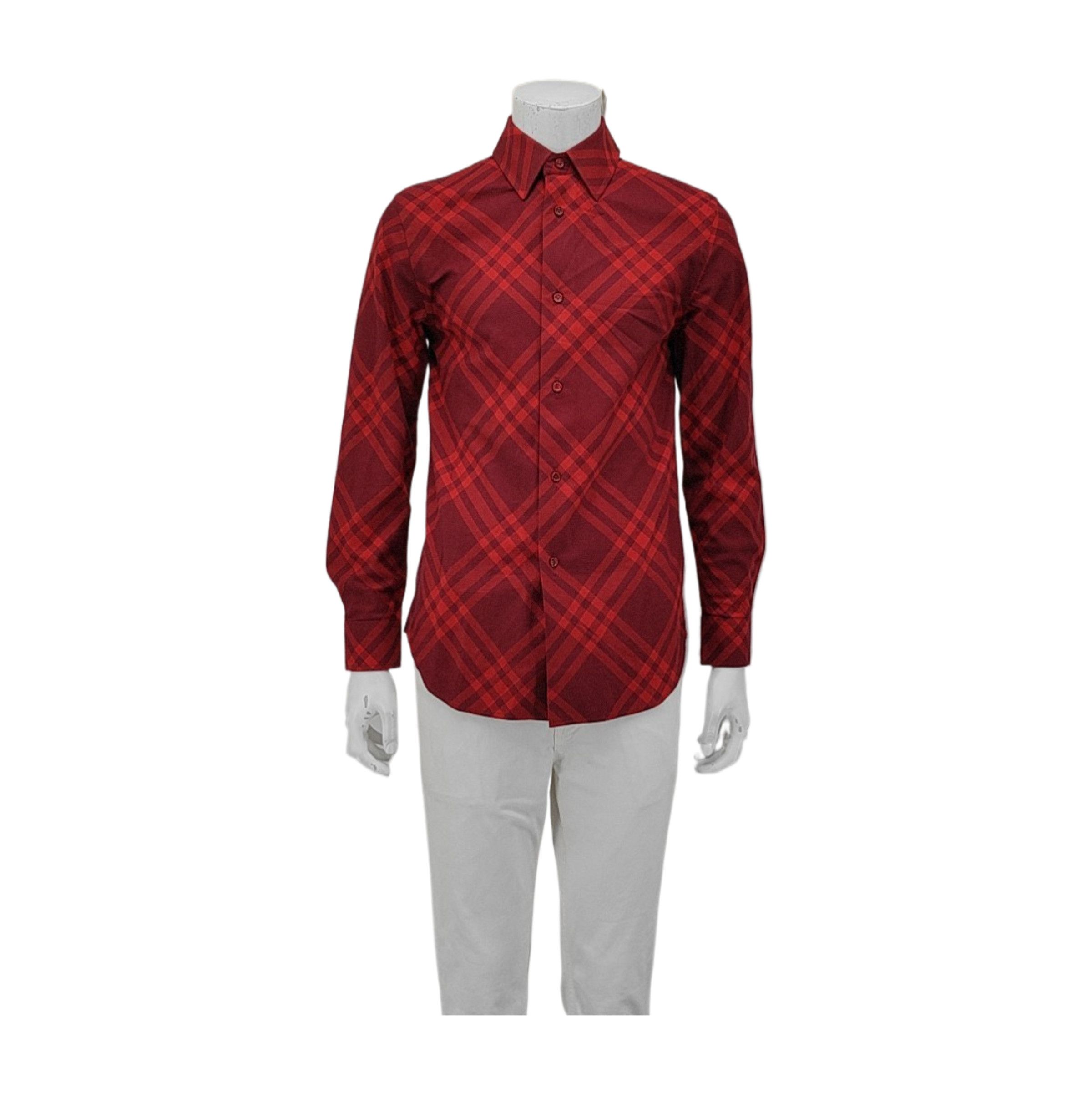 Burberry Burberry Plaid Cotton Long Sleeve Shirt XS Size US XS / EU 42 / 0 - 2 Thumbnail