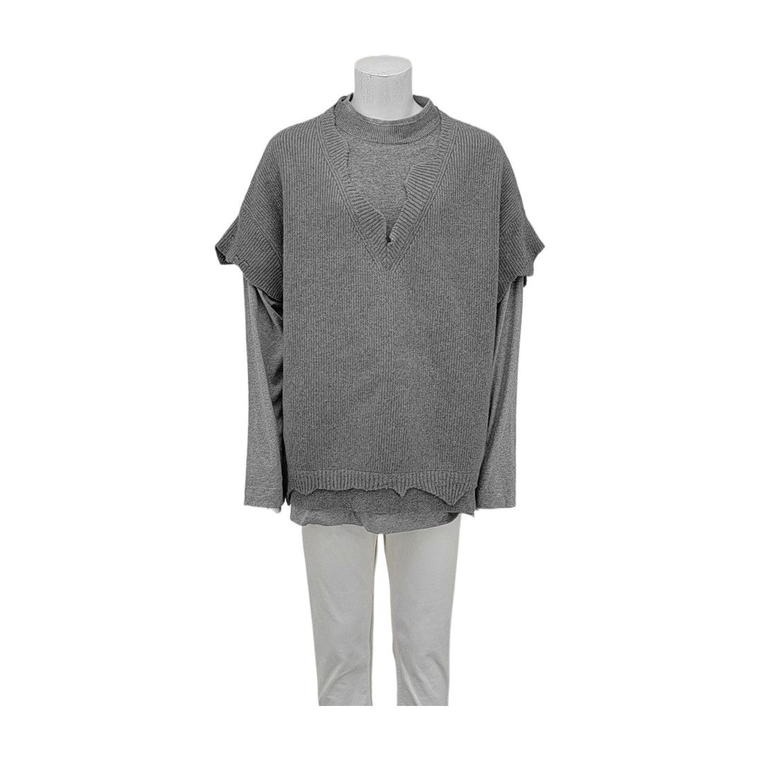 Givenchy Givenchy Ribbed Layered Wool Sweater Size M Size US M / EU 48-50 / 2 - 2 Thumbnail