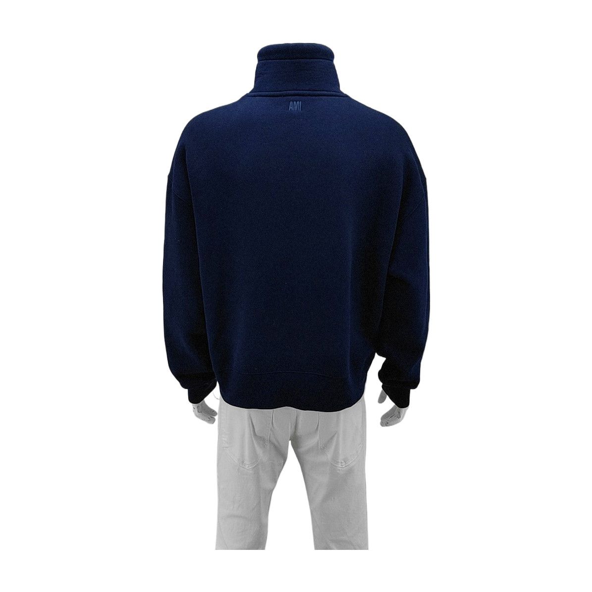 AMI AMI Navy Cotton Half-Zip Sweatshirt M Size US M / EU 48-50 / 2 - 3 Thumbnail