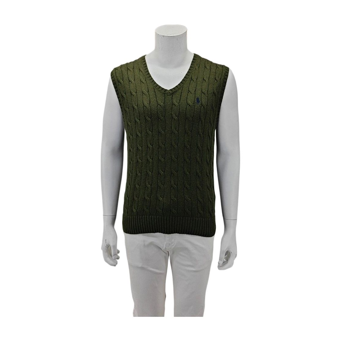 Polo Ralph Lauren Polo Ralph Lauren Cable Knit V-Neck Vest M Size US M / EU 48-50 / 2 - 2 Thumbnail
