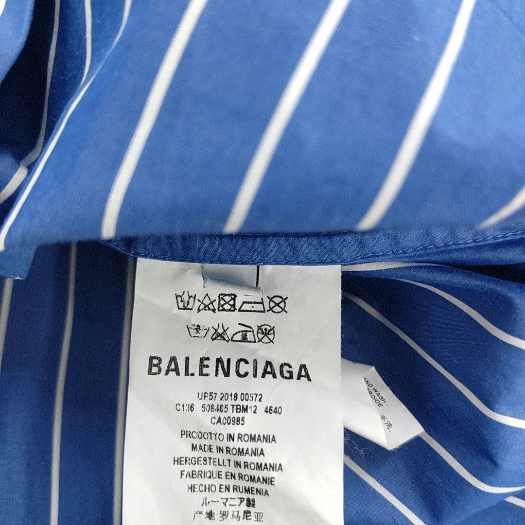 Balenciaga Balenciaga Back Logo Striped Shirt US M Size US M / EU 48-50 / 2 - 5 Thumbnail
