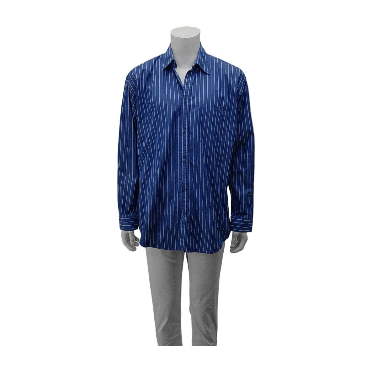 Balenciaga Balenciaga Back Logo Striped Shirt US M Size US M / EU 48-50 / 2 - 2 Thumbnail
