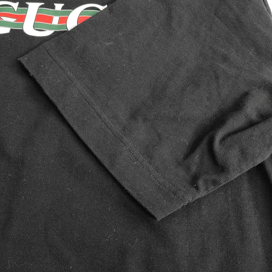 Gucci Gucci Logo Print Cotton T-Shirt Size S Size US S / EU 44-46 / 1 - 6 Thumbnail