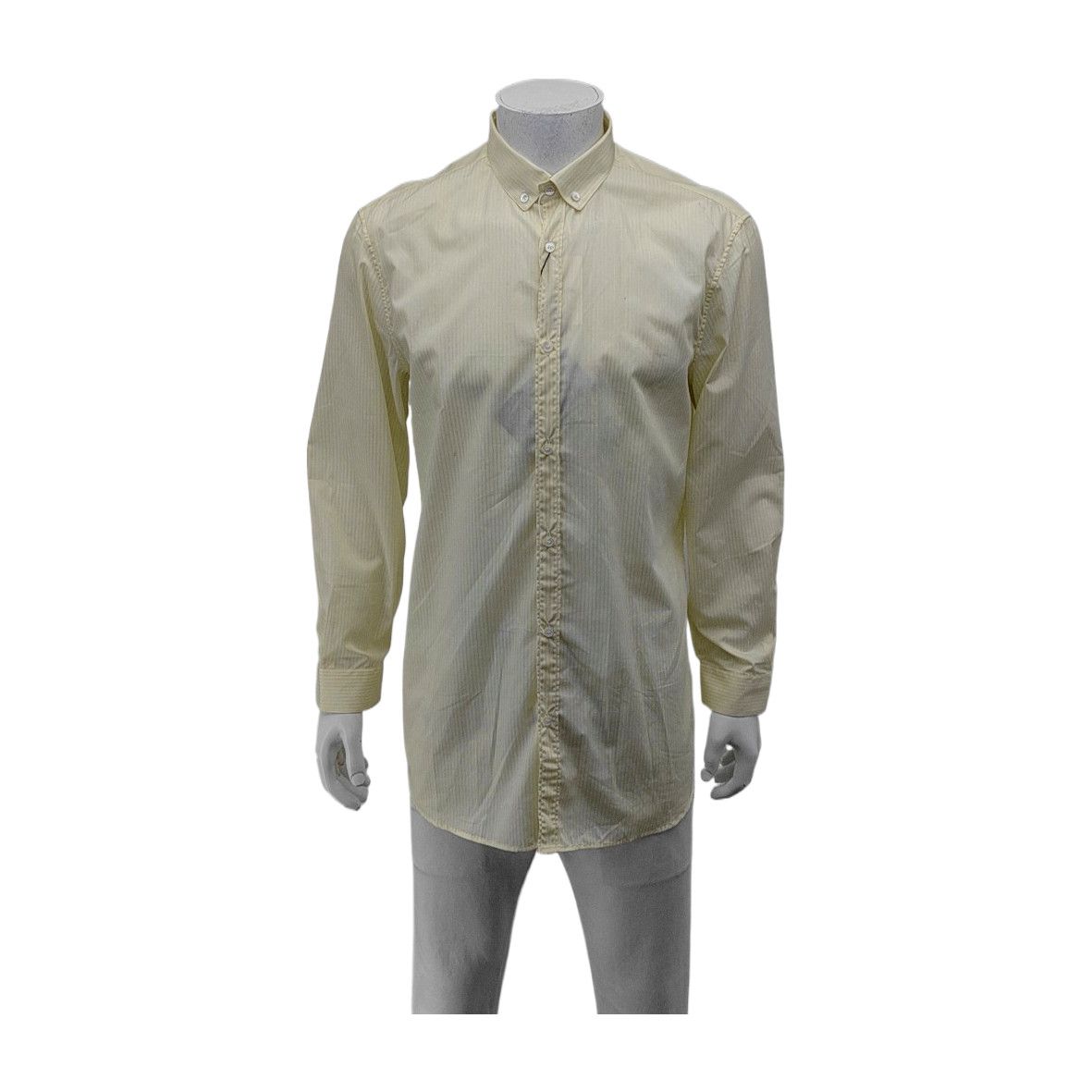 Burberry Burberry Yellow Striped Button Up Shirt 41 Size US L / EU 52-54 / 3 - 2 Thumbnail