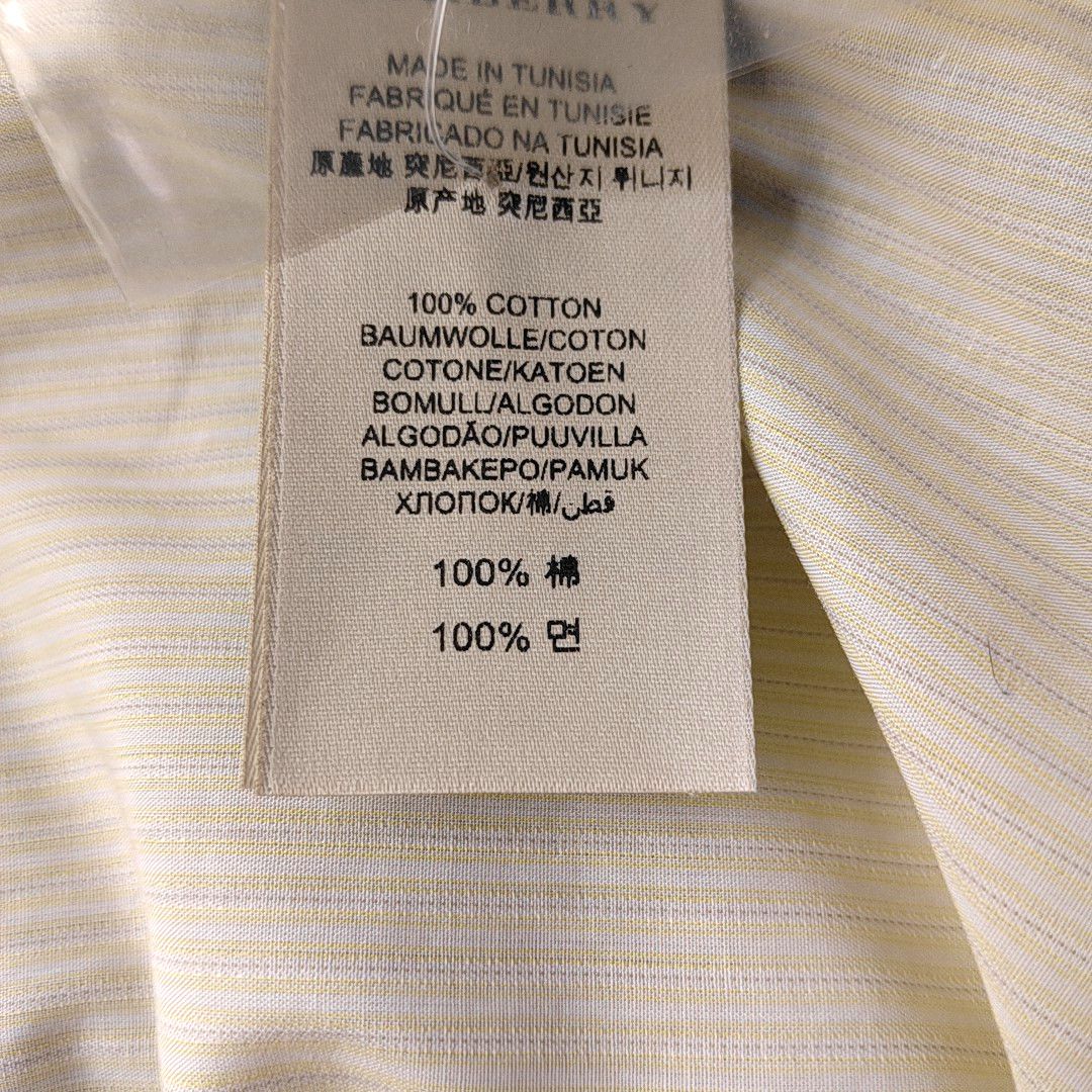 Burberry Burberry Yellow Striped Button Up Shirt 41 Size US L / EU 52-54 / 3 - 4 Thumbnail
