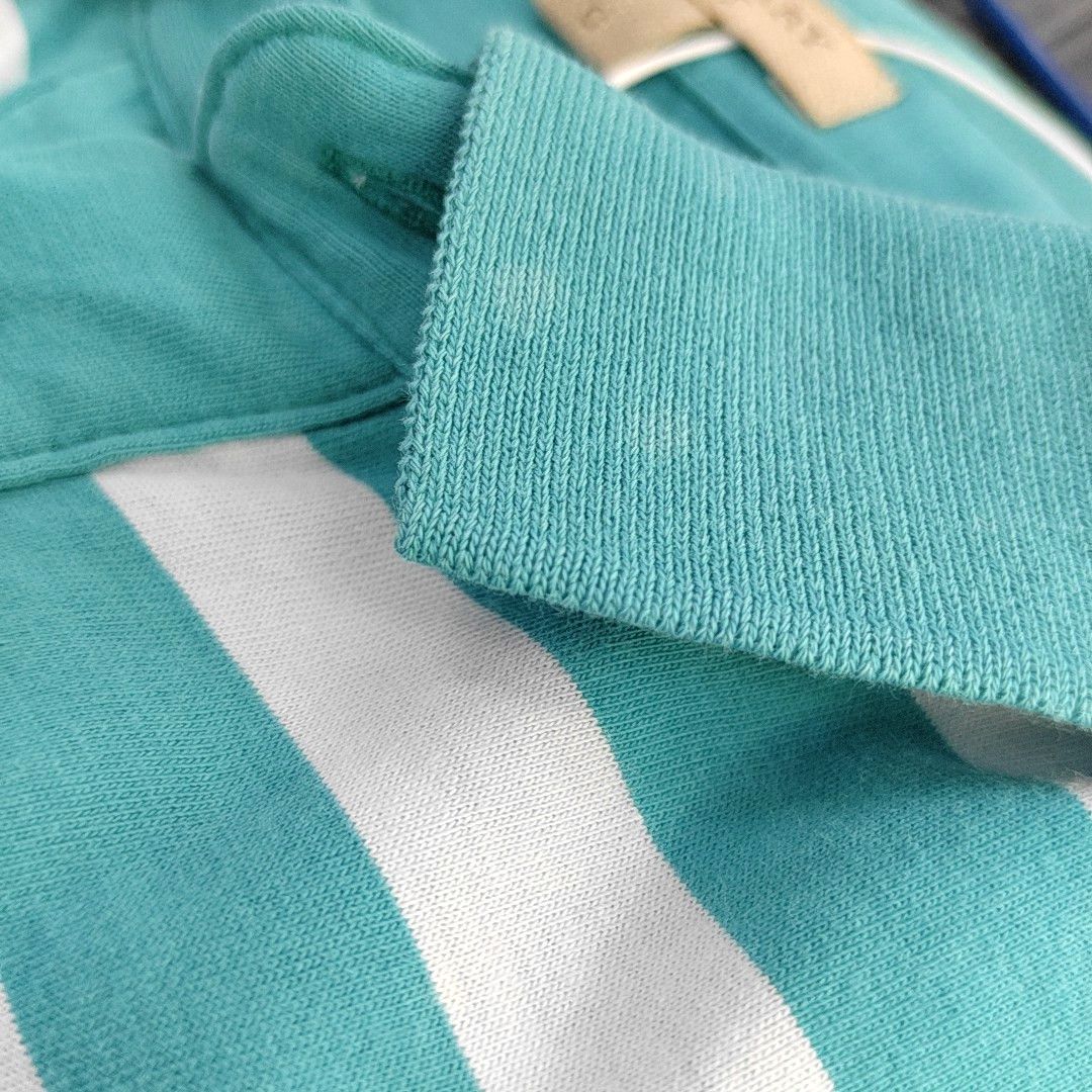 Burberry Burberry Brit Striped Cotton Polo Size L Size US L / EU 52-54 / 3 - 8 Thumbnail