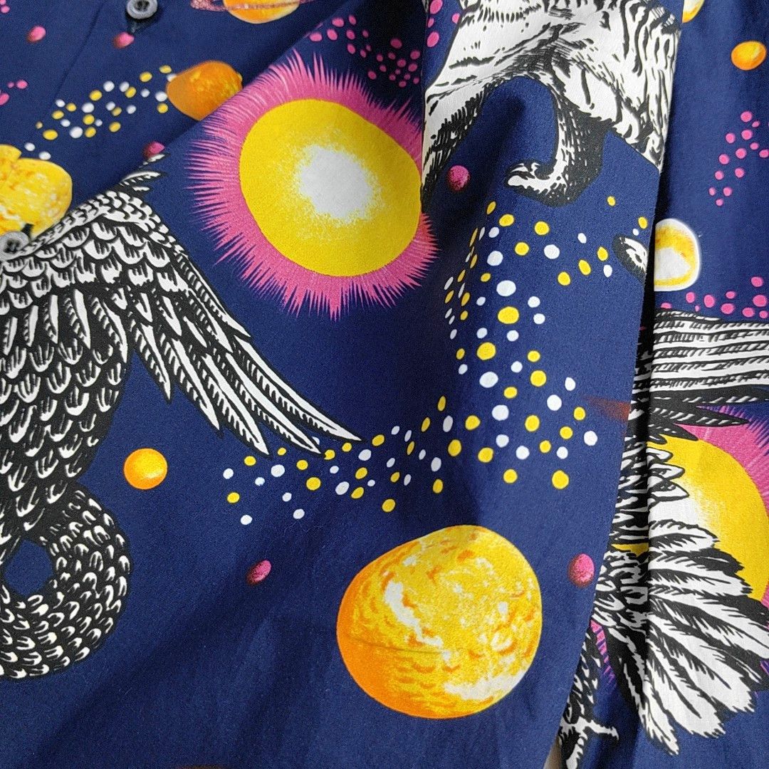 Gucci Gucci Space Animal Print Cotton Shirt Size M Size US XXS / EU 40 - 8 Thumbnail