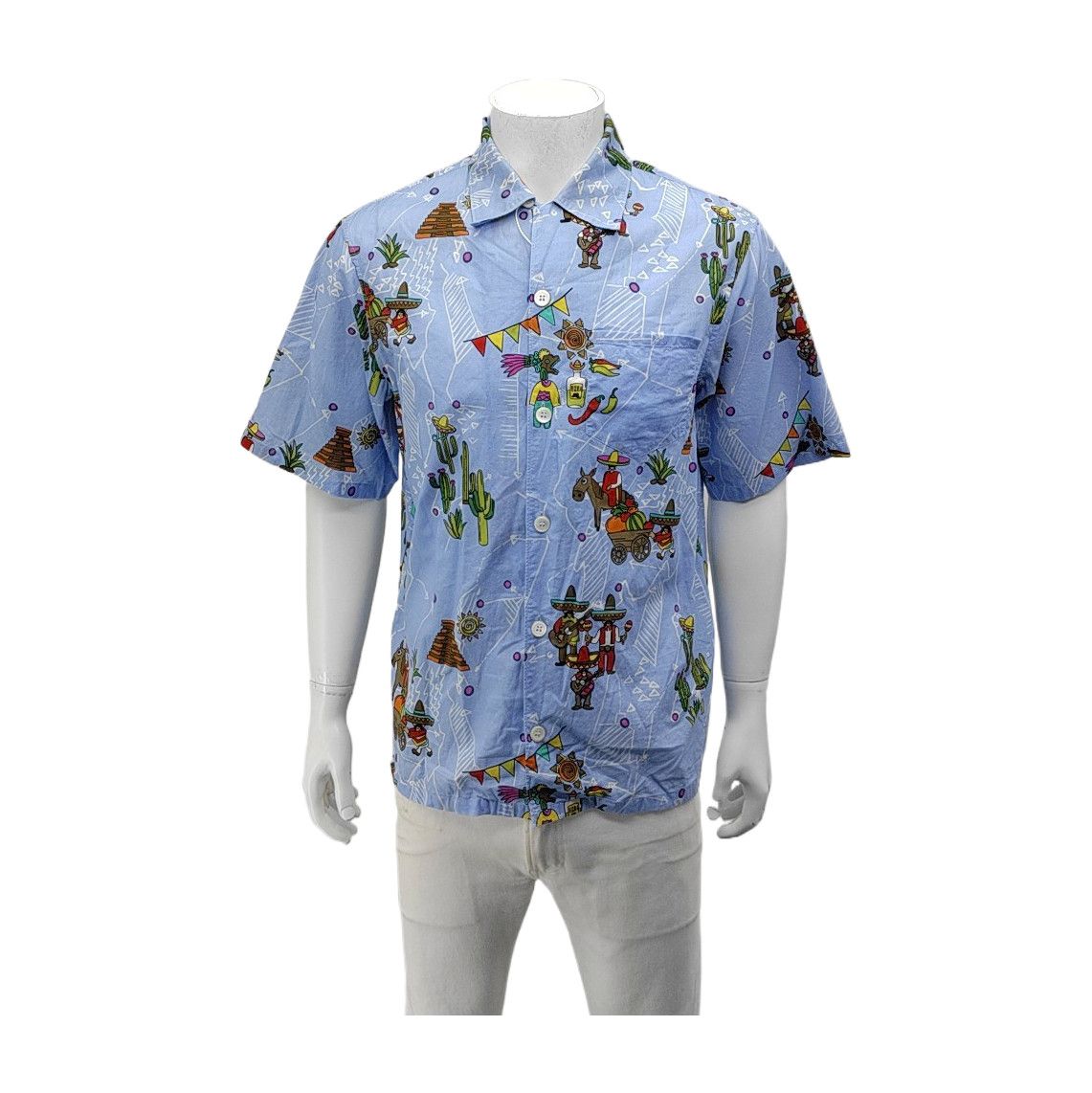 Prada Prada Mexican Novelty Print Short Sleeve Shirt L Size US L / EU 52-54 / 3 - 2 Thumbnail