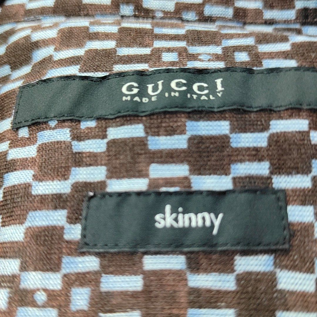 Gucci Gucci Geometric Silk Blend Short Sleeve Shirt 40 Size US XXS / EU 40 - 6 Thumbnail
