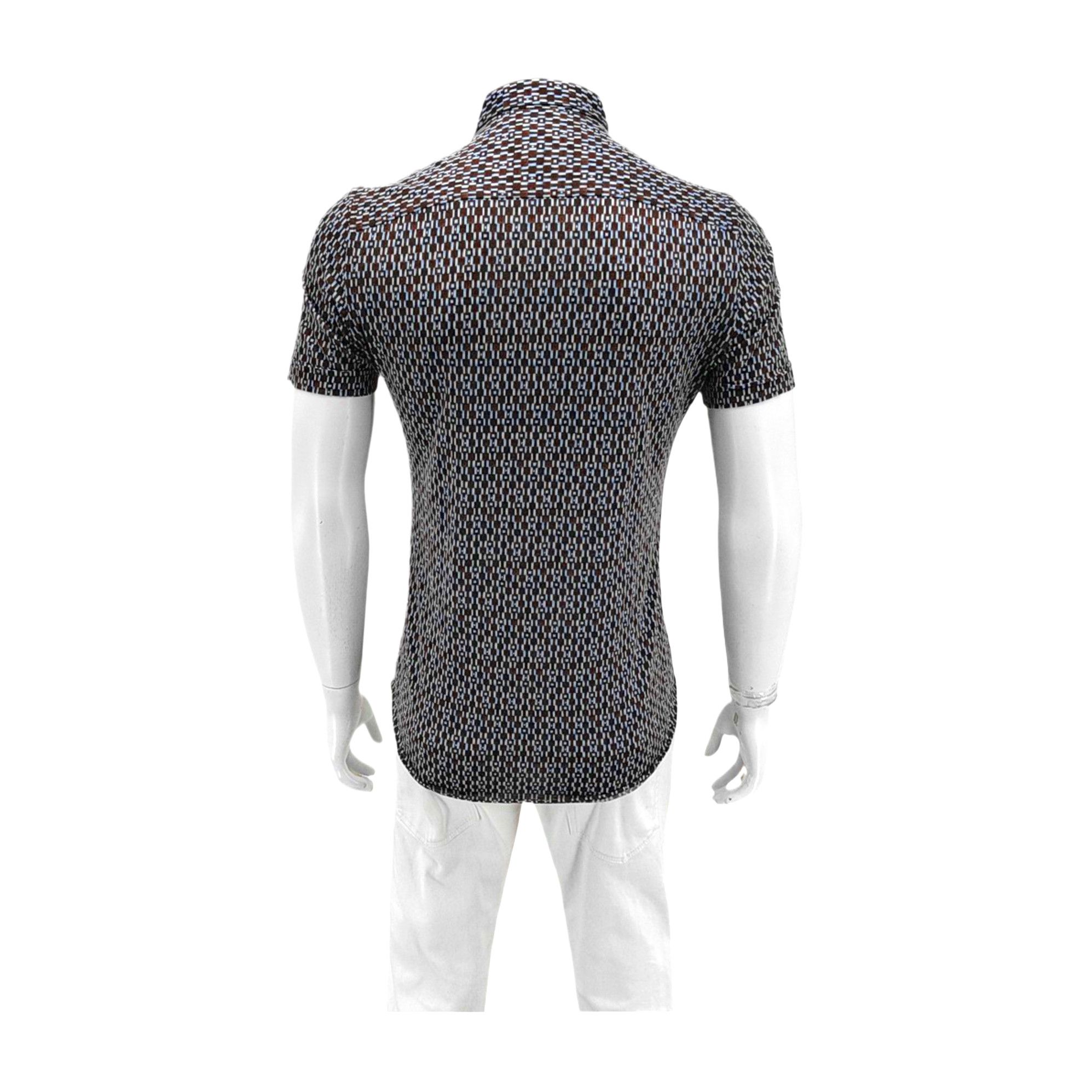 Gucci Gucci Geometric Silk Blend Short Sleeve Shirt 40 Size US XXS / EU 40 - 3 Thumbnail