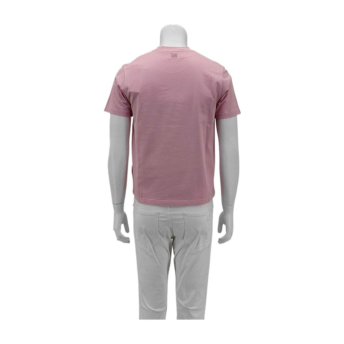 AMI AMI Pink Organic Cotton Logo T-Shirt XS Size US XS / EU 42 / 0 - 3 Thumbnail